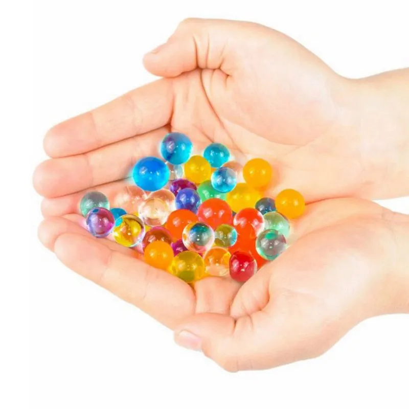 

10000PCS/Bag Home Decor Pearl Shaped Crystal Soil Water Beads Hydrogel Ball For Flower/Weeding Mud Grow Magic Jelly Balls