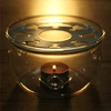 Théière chauffante ronde pour café et eau parfumée en verre transparent, résistant à la chaleur, Base isolante pour le thé, bougeoir ► Photo 3/6