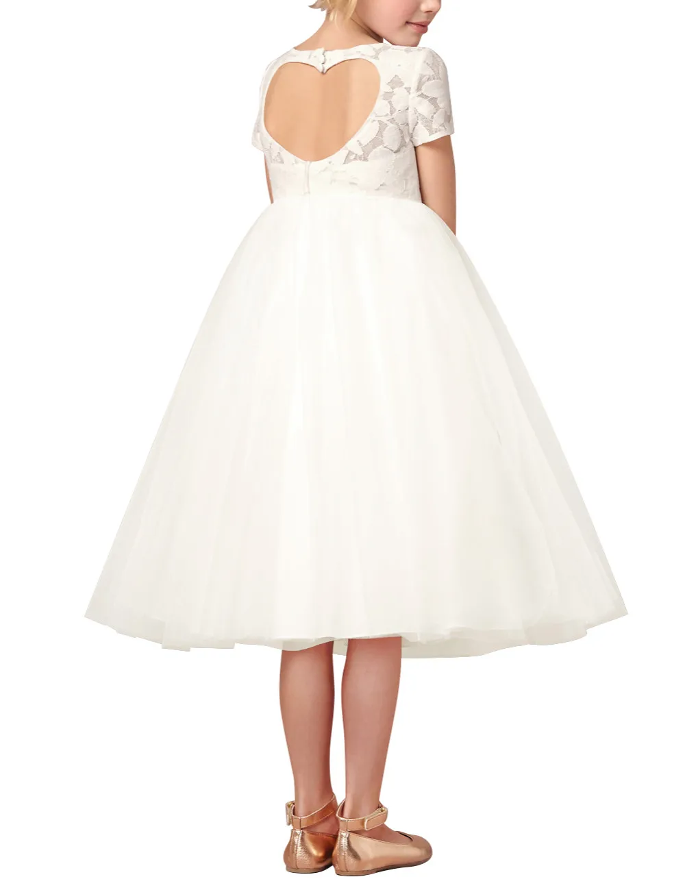 Iiniim/платье с цветочным узором для девочек; цвет белый, слоновой кости; Vestidos; праздничное платье принцессы для маленьких детей; детское платье с сердечками для свадьбы