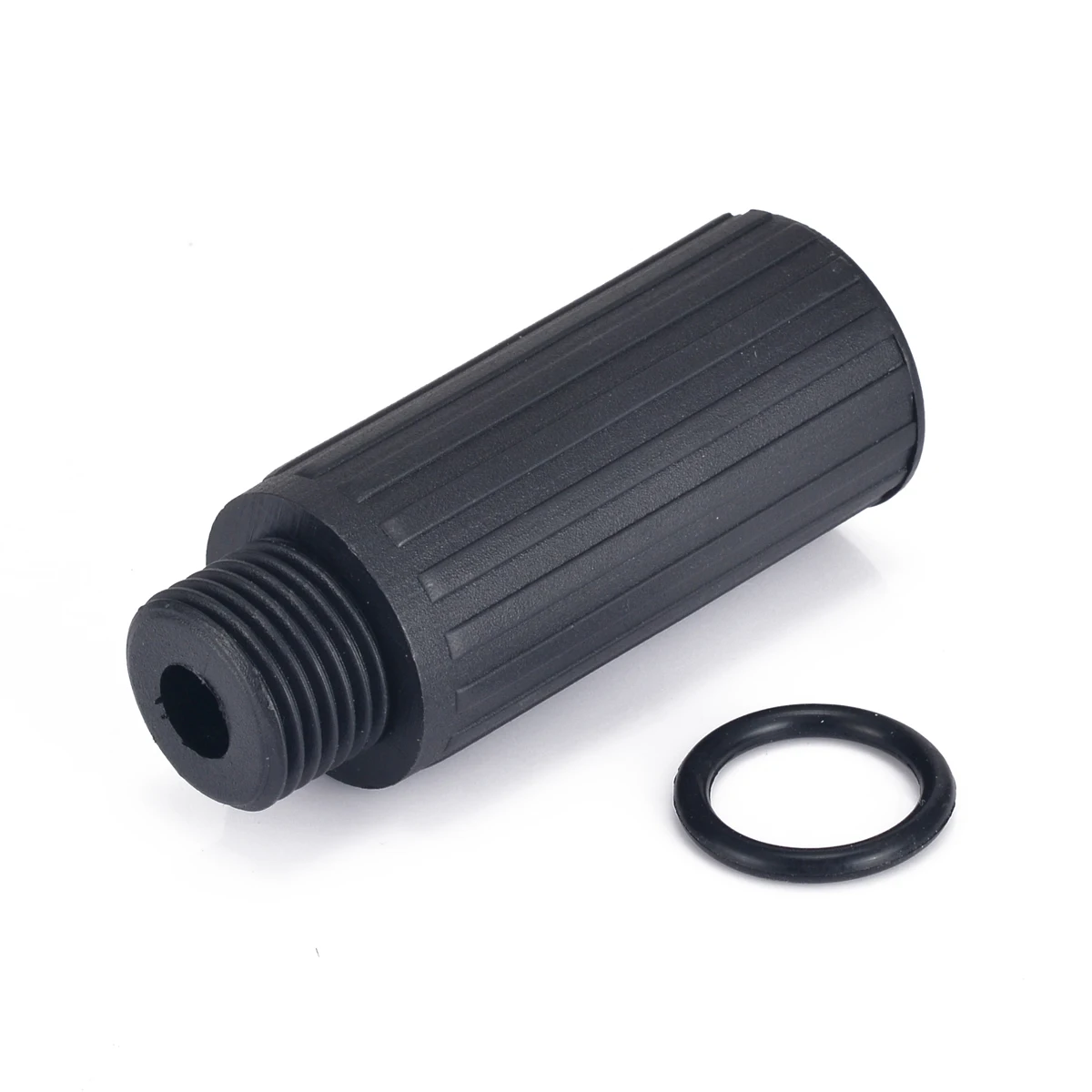 Thread 1.50mm x M15 Small Compressor Replacement Air pump Accessories with Gasket Seal Plastic Black