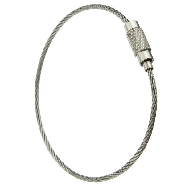 30 шт. нержавеющая сталь винт блокировки провода брелок кабель брелоки открытый аксессуар