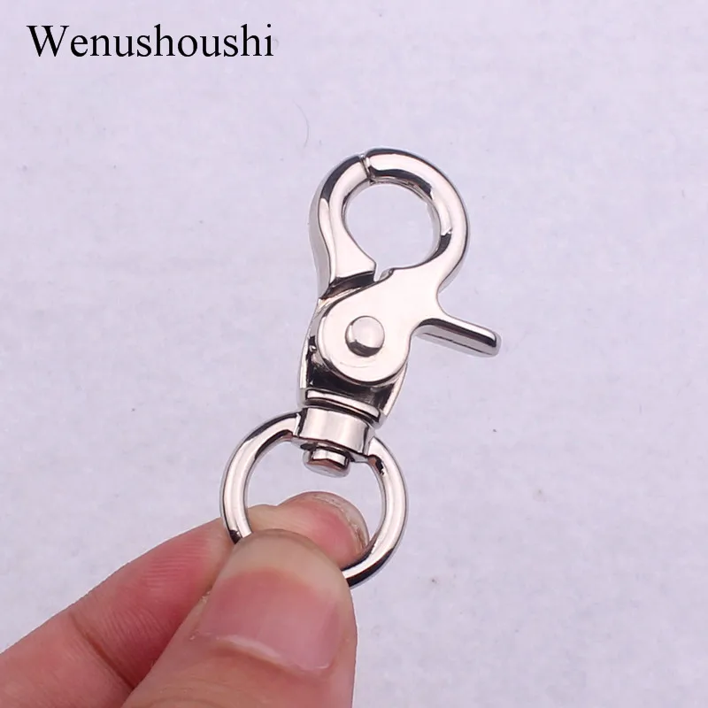 

2pcs/lot Silver rhodium lobster Clasp Clips Key Hook Keychain Split Key Ring Findings Clasps For DIY Key chains di121