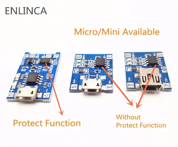 

1-10pcs MICRO mini USB Port TP4056 4056E 1A Lithium Battery Charging Board Battery Charger Module With Protection Dual Functions