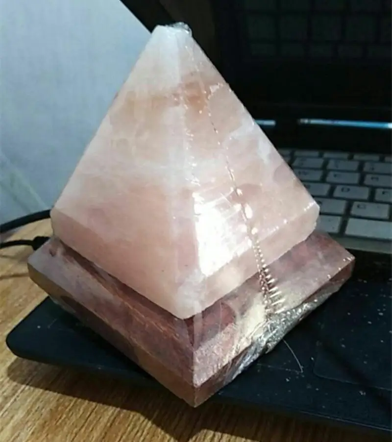 1 шт. ночные светильники лампа из гималайской соли Пирамида USB многоцветный Настольная компьютерная лампа