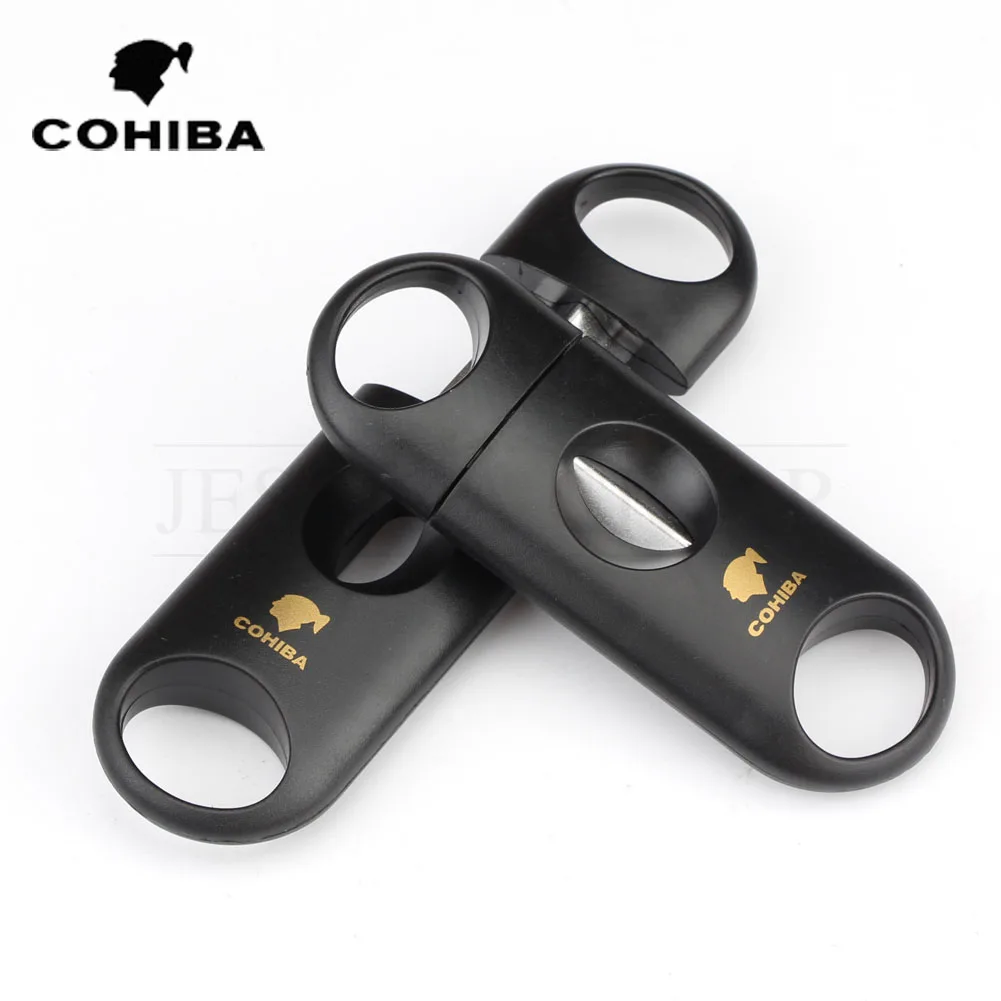 Wholesale COHIBA Plastic V Shaped Cigar Cutter Sharp Cigarette Cutting