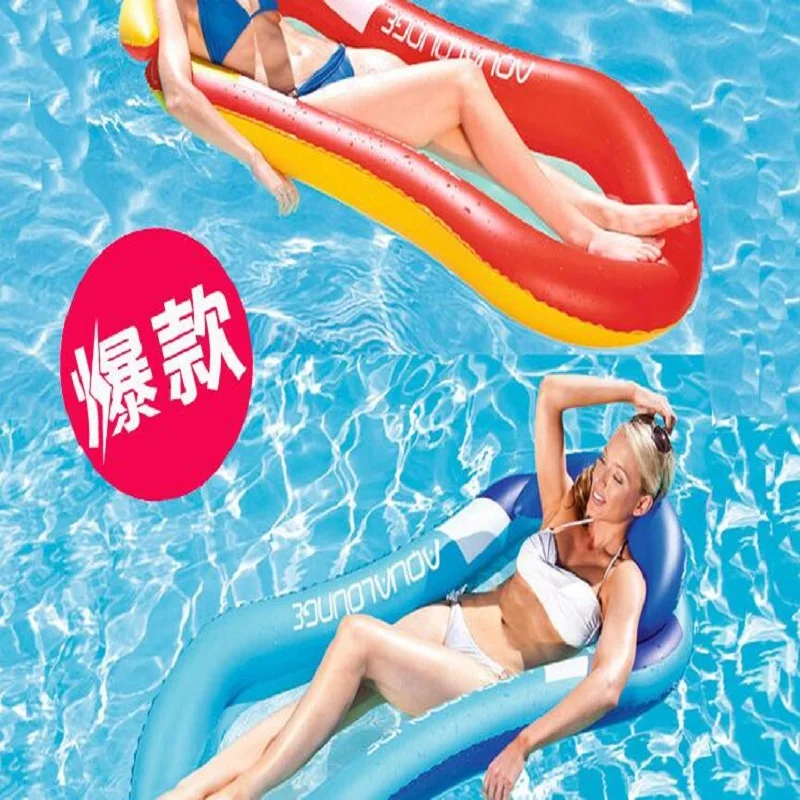 

Environmentally friendly, portable, ultra light, inflatable water lounge chair with armrest sofa floating row swim ring water to