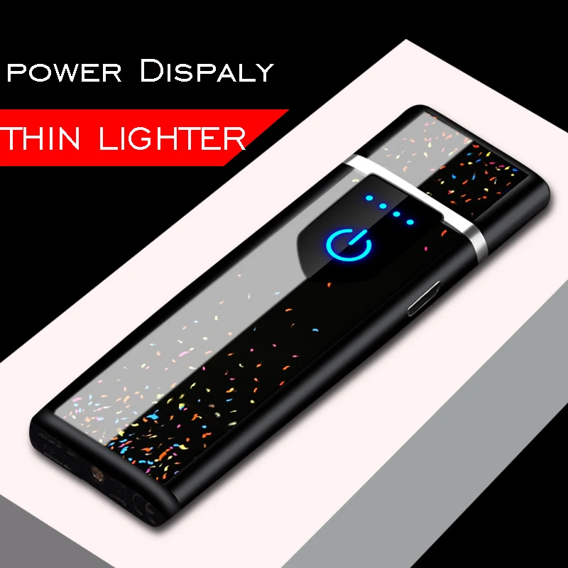 

Metal Electric Lighter Usb Rechargeable Lighter Windproof Cigarette Accessories Gadgets Men