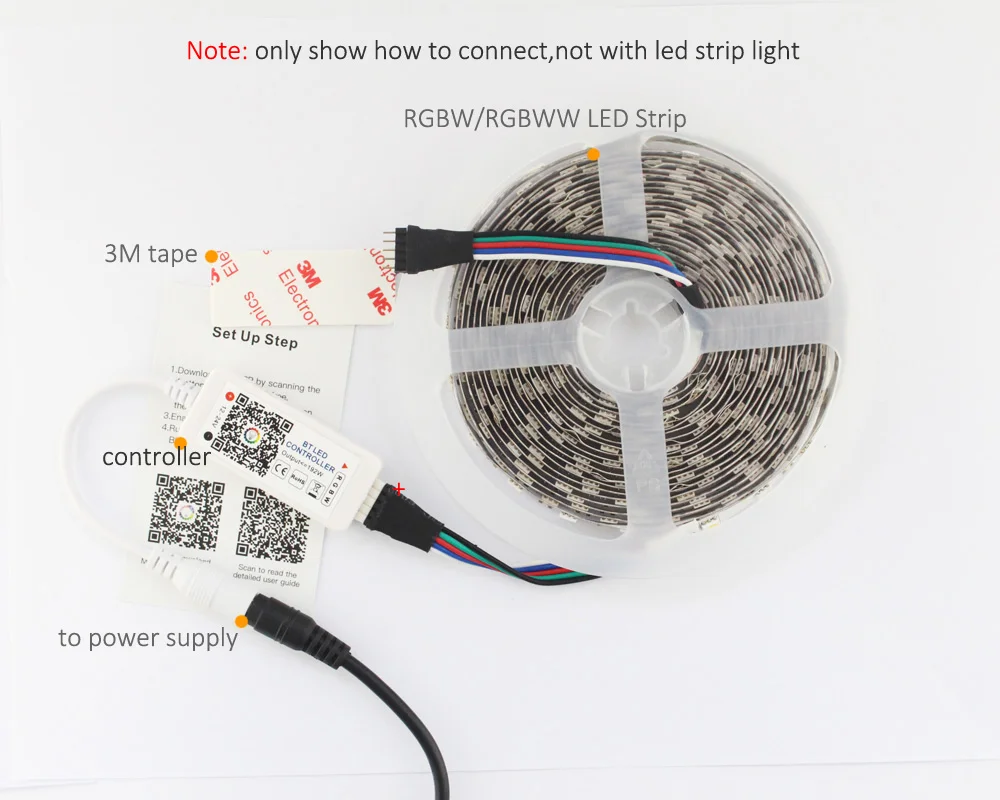 DC 12V 24V Bluetooth RGBW светодиодный контроллер мини 4 CH IOS Android телефон Беспроводное
