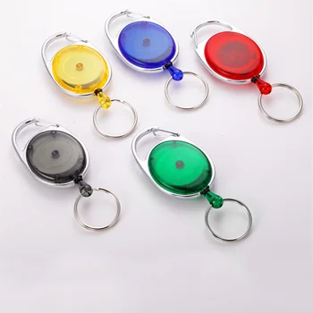 

1pc Retractable Pull Key Ring ID Badge Reel Holder Name Tag Card Holder Badge Holder Key Chain Belt Clips Kawaii Stationary Gift