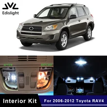 Edis светильник, 10 шт., белые, голубые, светодиодные лампы canbus, автомобильная лампа, интерьерная посылка, комплект для 2006-2012, Toyota RAV4, карта, купол, багажник, дверной светильник