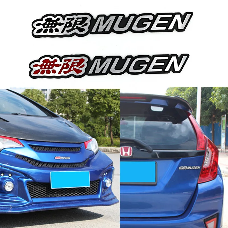 

3D Mugen Power Logo Car Sticker Emblem Rear Badge Aluminum Chrome Decal Car Styling For Car Trunk For Honda Civic Accord CRV fit