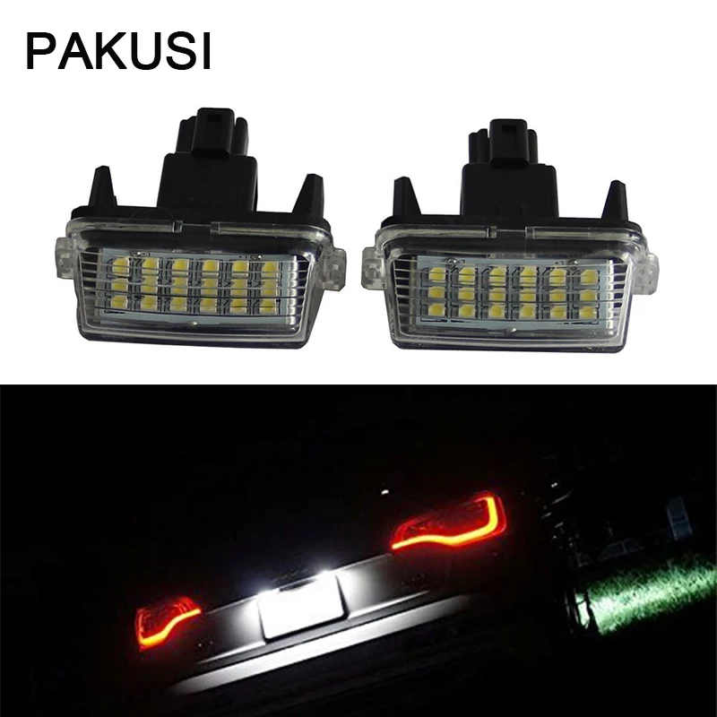 Pakusi 1pair Car Led License Plate Lights For Toyota Corolla Yaris