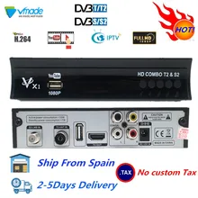 DVB-T2 DVB-S2 HD цифровой наземный спутниковый ТВ ресивер DVB T2 S2 комбо H.264 MPEG-4 поддержка Dobly AC3 Bisskey