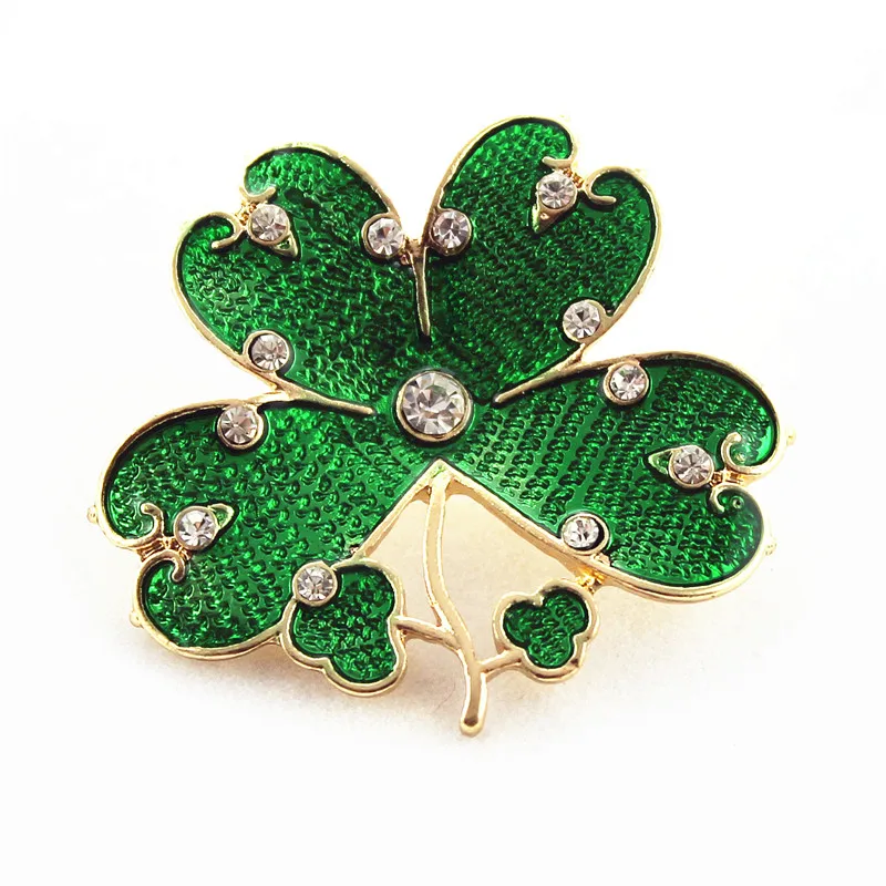 

Free shippingFashion able woman new winter drop glaze enamel clovers coat clothing temperament brooch gift