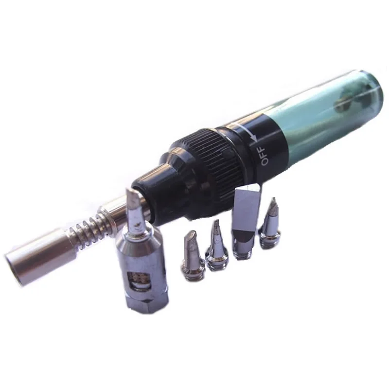 Cordless Pen Shape Butane Gas Soldering Solder Iron Tool with 4 Free