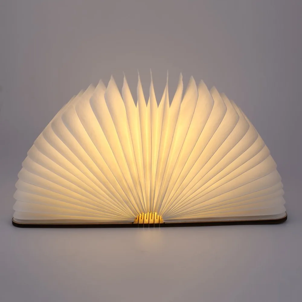 

Creative Wooden LED Book Light Magnetic Foldable & Flexible USB rechargeable LED Flip Night Light Mood light