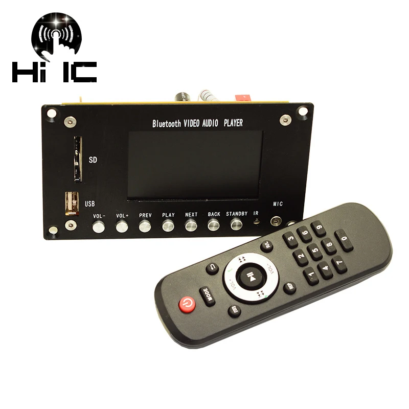 

LCD MP3 APE Decoder Board Bluetooth Audio Receiver MP5 HD Audio Video Hard Disk Player DTS Decoding DC 8V-24V