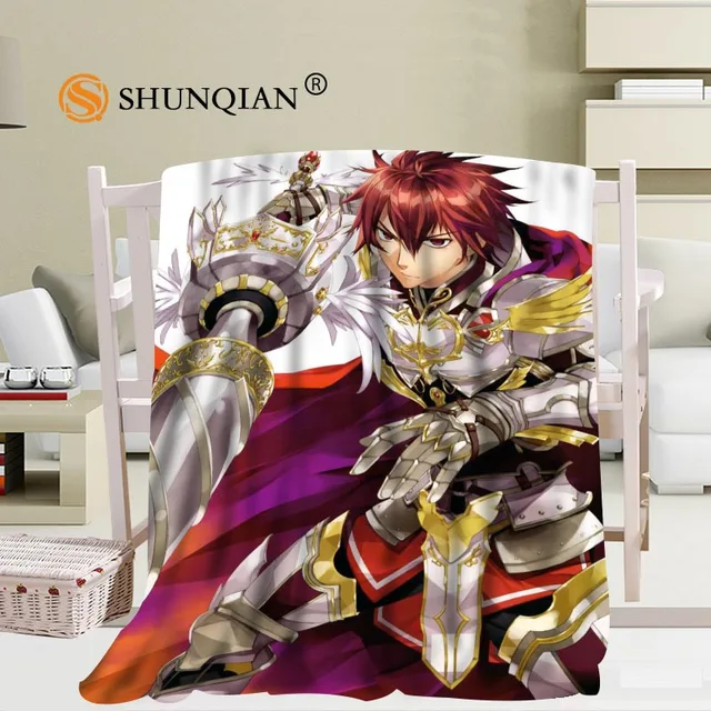 Custom Anime Boy Blanket Soft Fleece DIY Your Picture Decoration