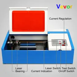 VEVOR фабрики 40 Вт CO2 лазерная гравировка машины для художественный резак