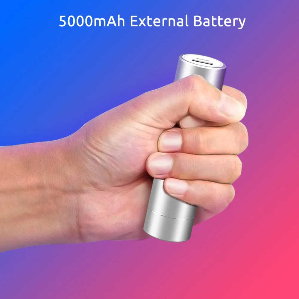  Pisen Mini Type-C 5000mAh Power Bank 5V/3A External Battery Pack Portable Power Charger Bar for Sma