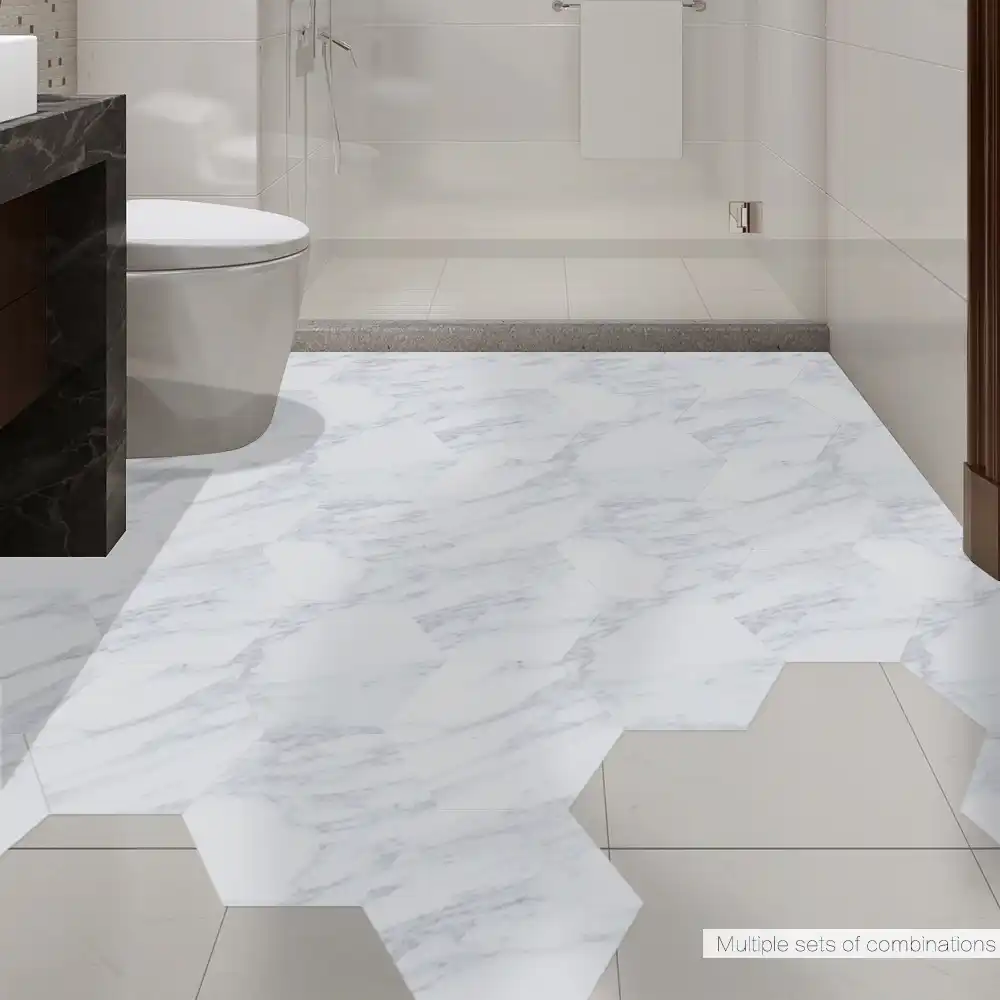 Funlife Waterproof Bathroom Floor Tile Sticker Adhesive Pvc