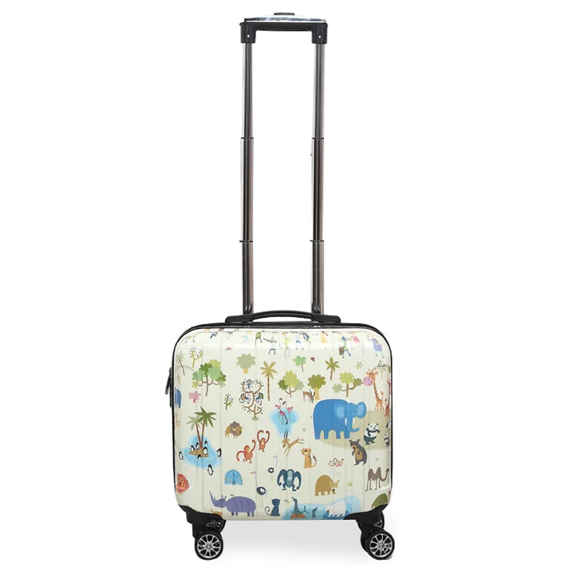 18 дюймовый зеркало чашку Чемодан мультфильм trolleyCase ABS + PCfemale коробка