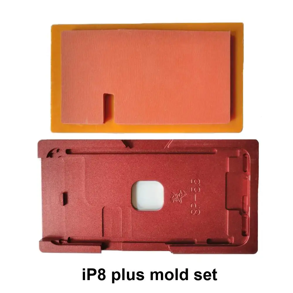 

1 Set Aluminium Metal Mold With Rubber Pad for iPhone 8 8Plus 7 7Plus Precise Alignment Mold And OCA Vacuum Lamination Mat
