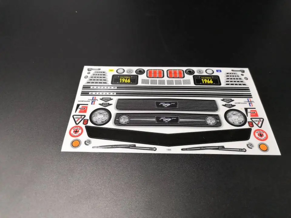 1/10 Масштаб RC Дрифт Onroad внутренние кузова наклейки 1966 Ford Mustang GT 200 мм для HPI KYOSHO TAMIYA