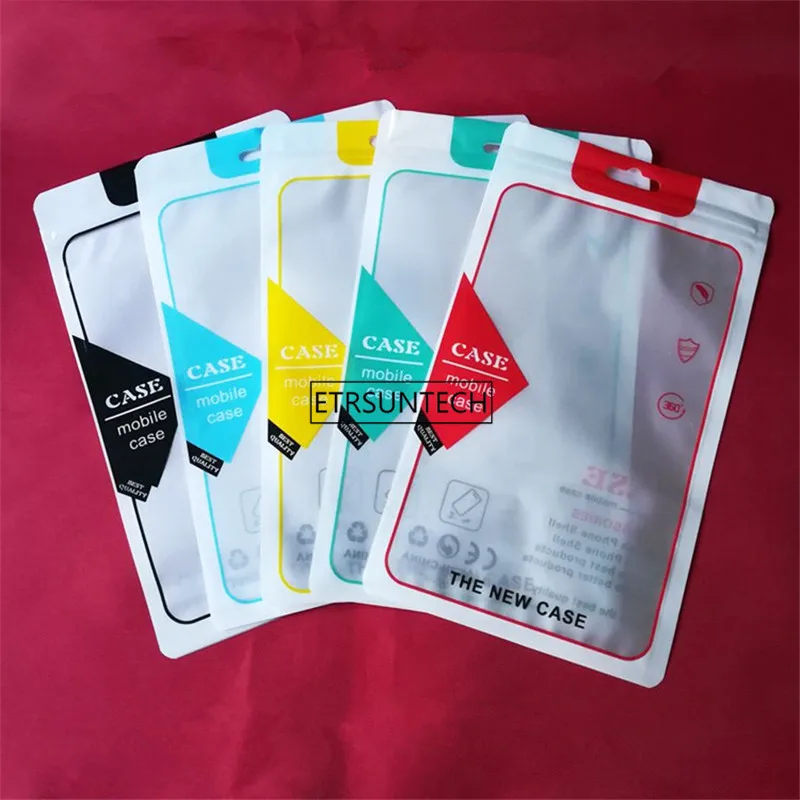 12*21cm Colorful Ziplock Cell Phone Case Plastic Package Bags Mobil