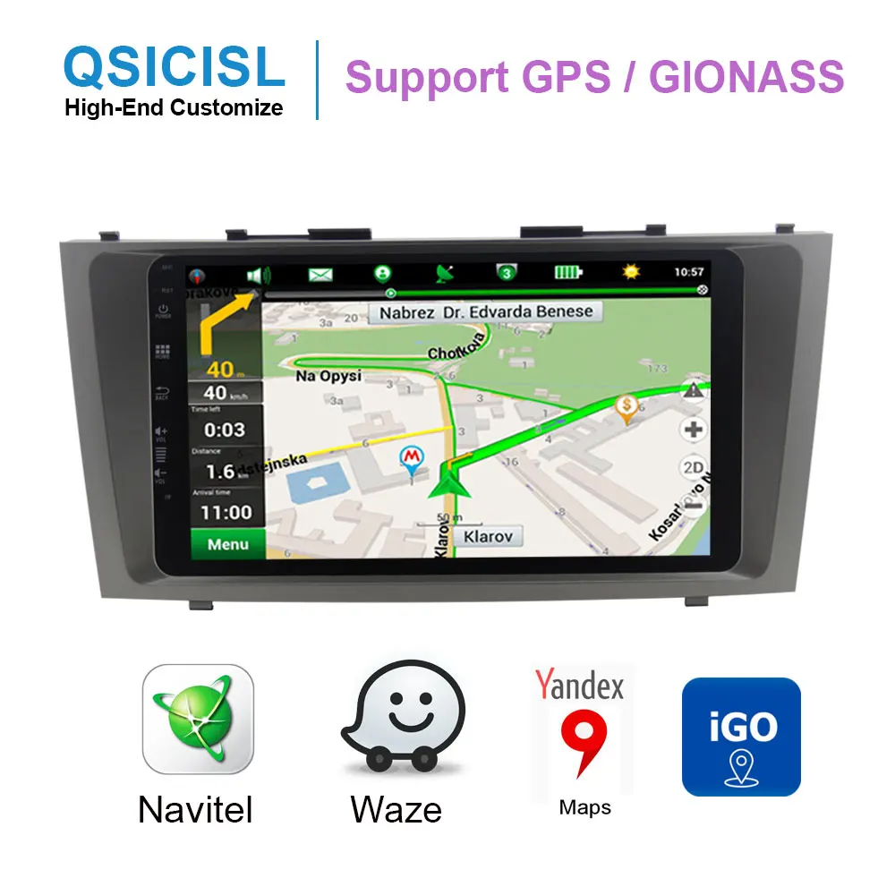Android 8,1 автомобиль радио мультимедиа плеер для Toyota Camry 2007 2008 2009 2010 2011 1 din " ips с четырехъядерным процессором gps навигации стерео
