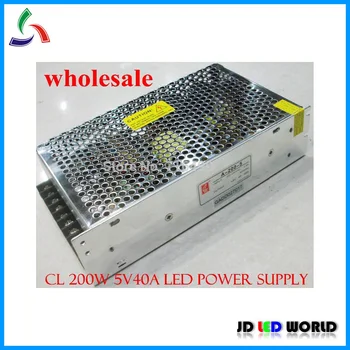 

5V 40A 200W CL led display screen power supply high qulity input 110V 220V 230V output 5V