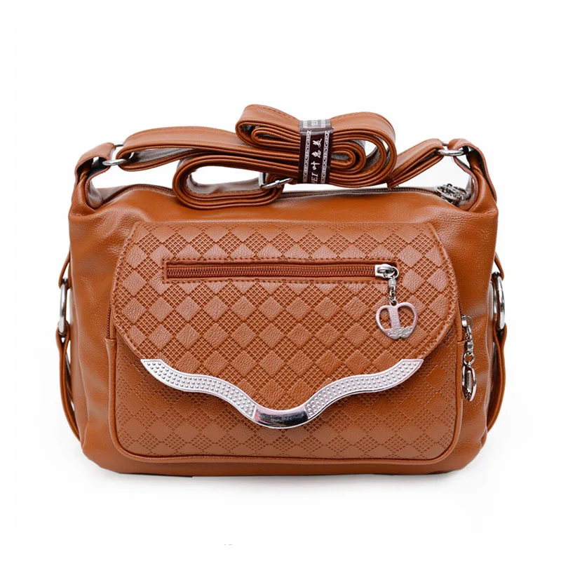 2015 Women Messenger Bags Leather Handbag Mid age Models Shoulder Bag