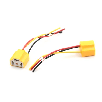 

2PCS 10cm H4 Car Truck Female Ceramic Heat Resistance Headlight Extension Connector Wire Socket Adapter Wiring Harness Plug