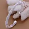 Fashion Silver color Twisted wire mesh Bangle Bracelet for Women Jewelry Factory Price SMTB020 3