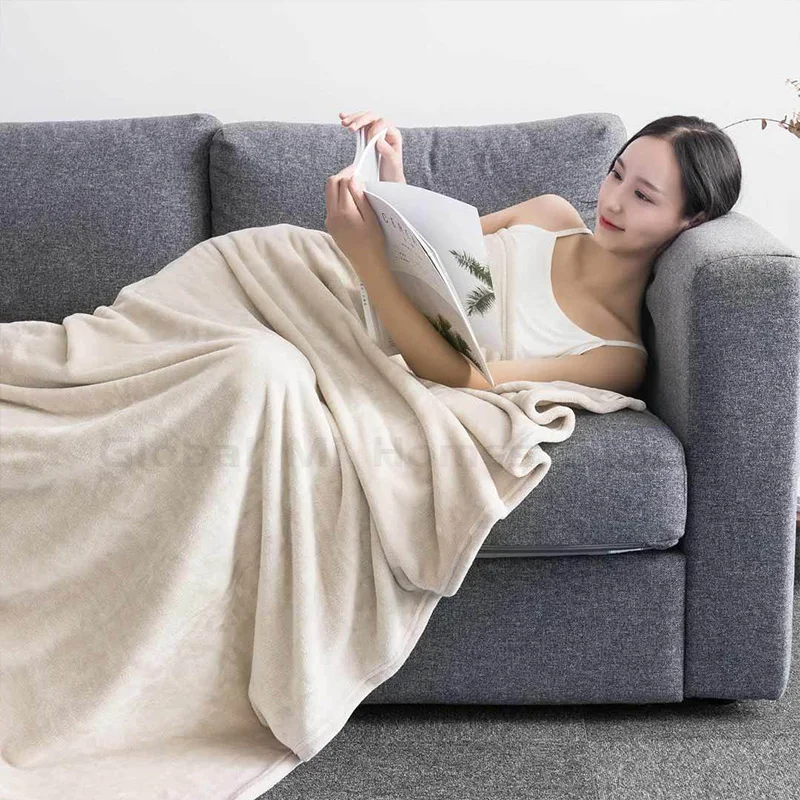Новый Xiaomi Mijia COMO живое Фланелевое теплое бархатное антибактериальное одеяло