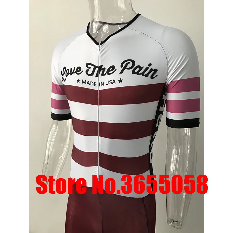الحب الألم فريق بدلة ترايثلون الرجال الدراجات الملابس Skinsuit بذلة مايوه الدراجات طقم زي رياضي الدراجة الرياضية الملابس Ciclismo