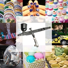 KKmoon гравитационная подача двойного действия Аэрограф набор триггер пистолет-распылитель для художественного ремесла распыление краски хобби модель краски ing Air brame