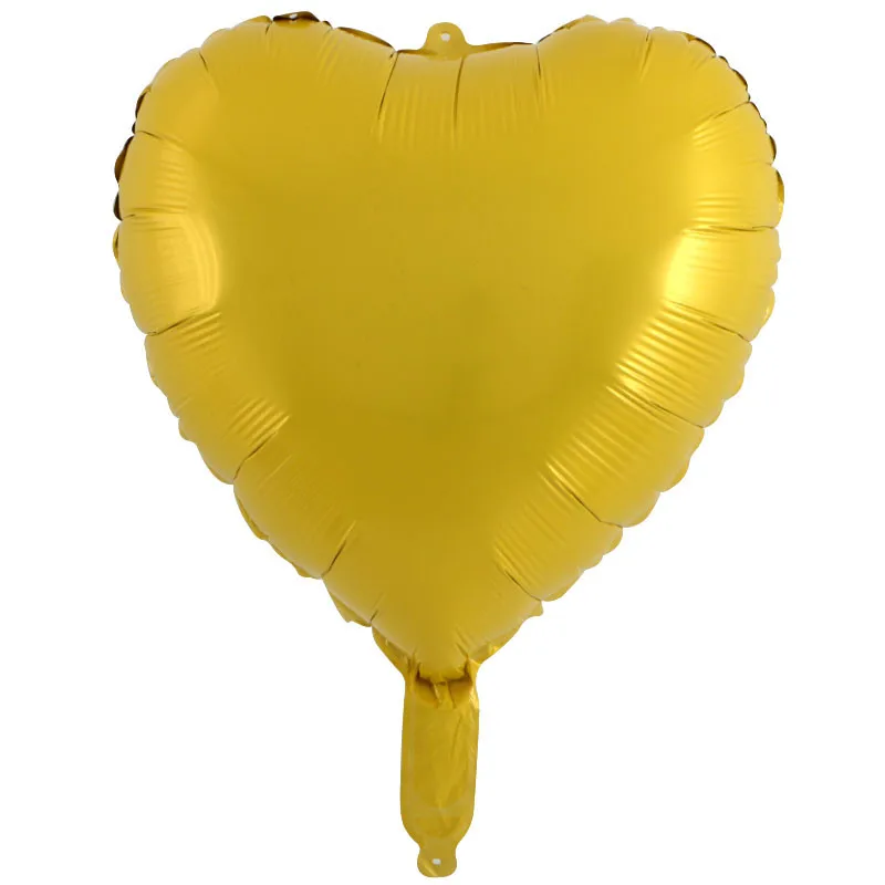 10 шт./лот, 18 дюймов, розовое золото, сердце, фольгированные воздушные шары, украшение для свадьбы, дня рождения, вечеринки, для детского душа, подарки на день Святого Валентина - Цвет: lemon yellow