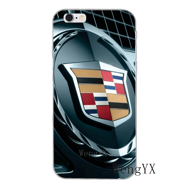 Stylish Luxury sports car Cadillac logo Slim silicone Soft phone case