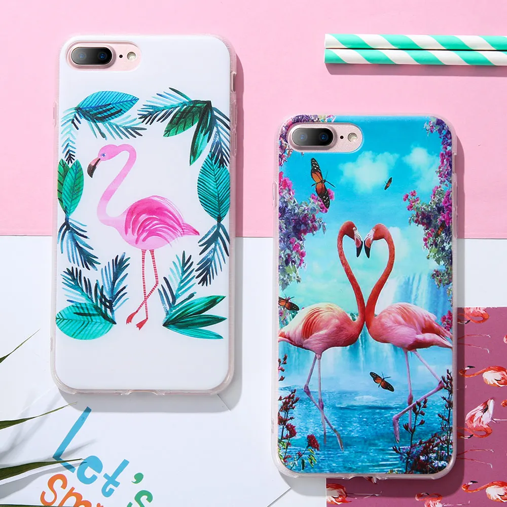 

KISSCASE Girly Pattern Case For Samsung galaxy a5 2017 For Samsung Galaxy S7 Edge Note 9 8 S9 S8 Plus S6 Flamingo Covers Coque