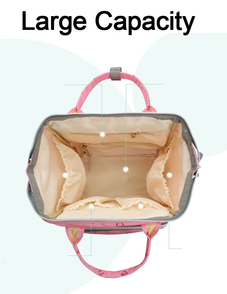 Disney сумки-переноски большой ёмкость Материнские пеленки сумка Детские коляски мумия Уход За Младенцами Организатор Рюкзак Дорожная сумк