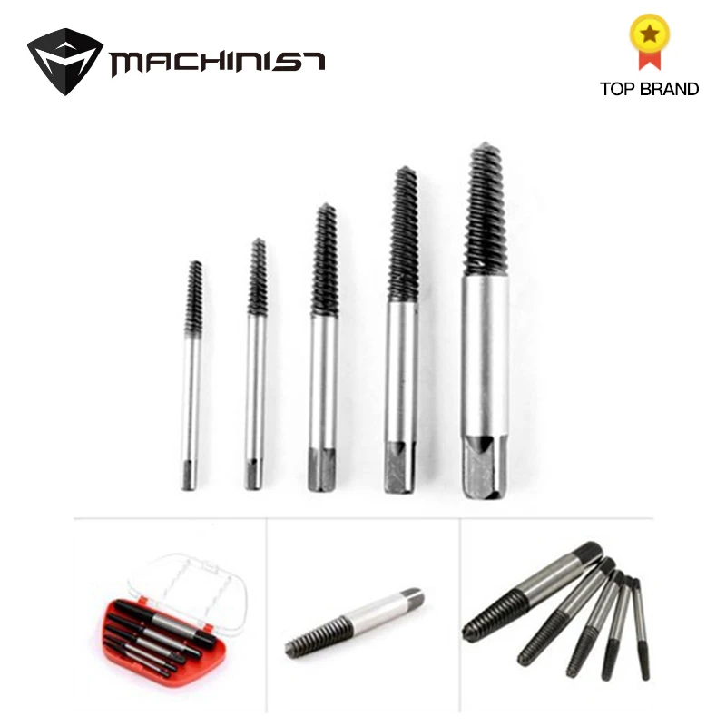 

5Pcs/set damaged screw extractor drill bit set bolt extractor broken screw removal set remove broken bolts broken tap extractor