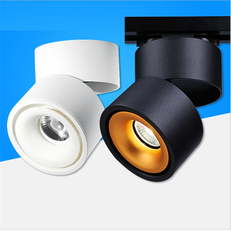 

85-265Vac 24 degree beam angle foldable and 360 degree rotatable Surface mounted ceiling ,rail mounted track spot lamp 5-12W