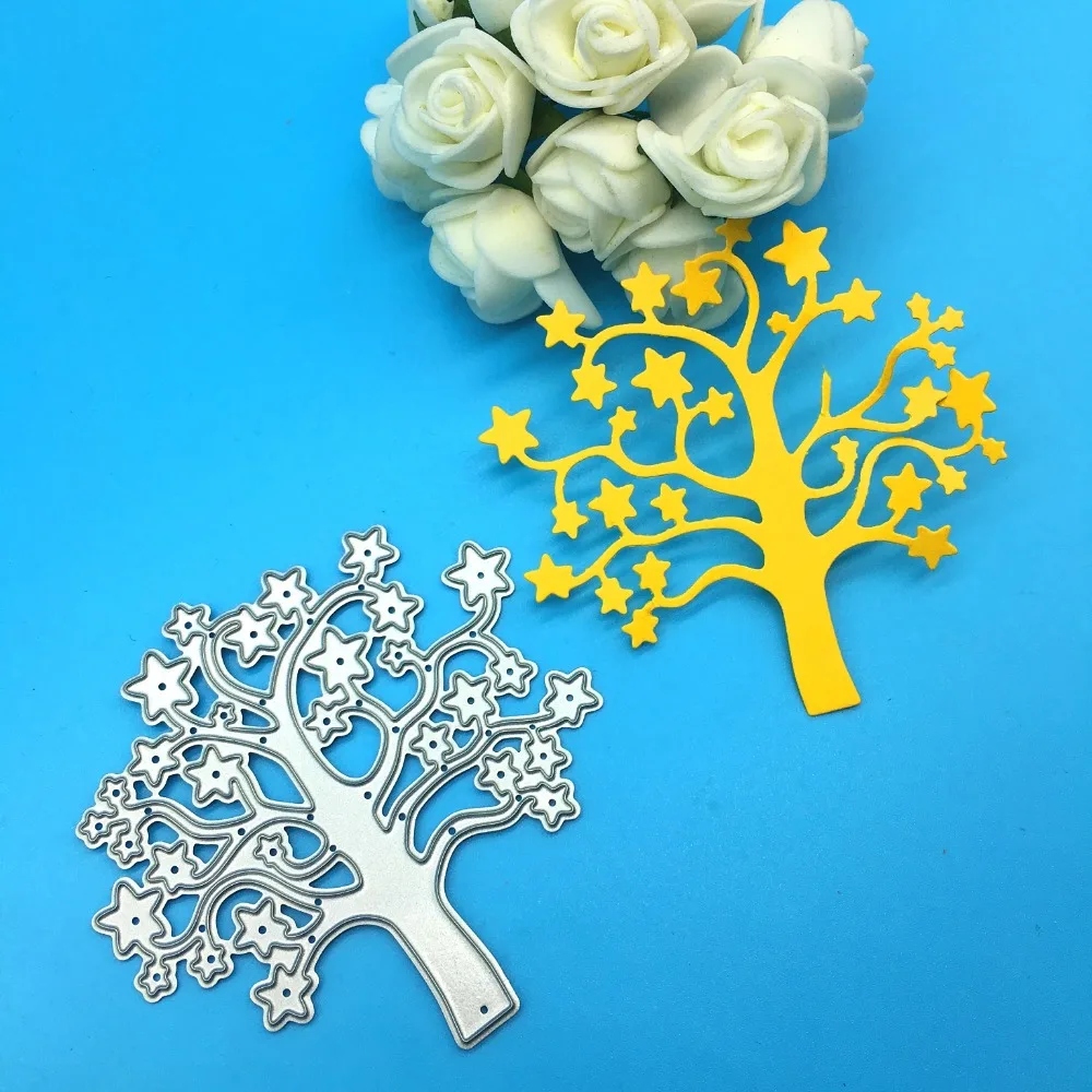 Металлические штампы со звездой и деревом|dies for scrapbooking|die cutterdie cut dies |