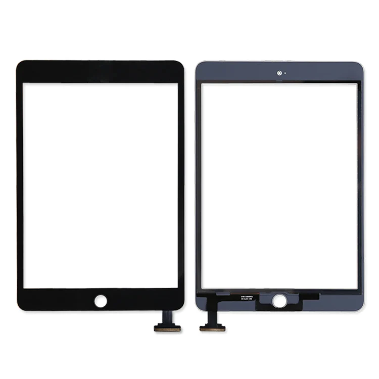 

High Quality For iPad Mini 3 Mini3 A1599 A1600 A1601 Touch Screen DigitizerGlass Lens Black Or White Whie 3M adhesive