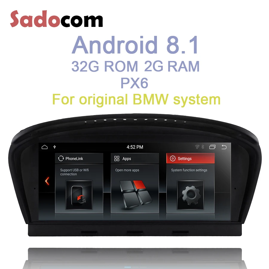 Sale 8.8" PX6 IPS 1 Din Android 8.1 Car DVD player 6 Core 32GB ROM 2GB RAM autoradio GPS For BMW E60 E61 E63 E64 E90 E91 E92 CCC CIC 5