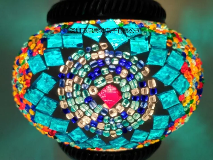 E14 ручная инкрустированная стеклянная мозаика для спальни гостиной декоративные настольные лампы в средиземноморском стиле лампы в турецком стиле