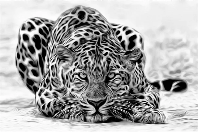 Custom Canvas Art Leopard Poster Animal Wallpaper Black And Custom Canvas Art Leopard Poster Animal Wallpaper Black And White Wall Stickers Christmas Mural Bedroom