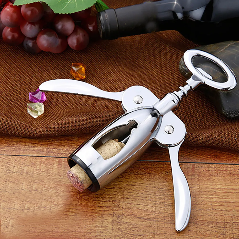 

Metal Wine Corkscrew Stainless Steel Waiter Bottle Open Opener Bar Beer Cap