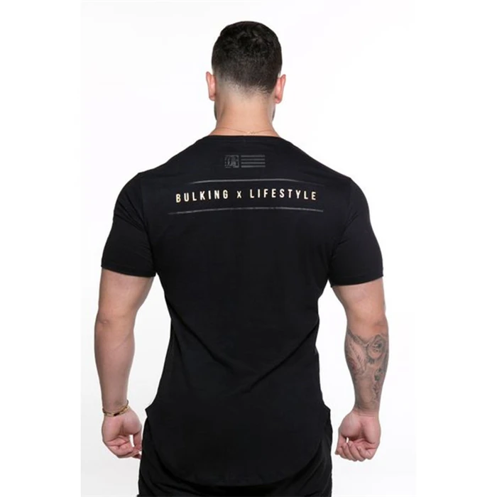 Yomeke бодибилдинг и Фитнес Мужская футболка с коротким рукавом спортивная рубашка мужские обтягивающие колготки фитнес-футболки